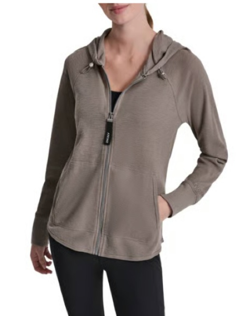 DKNY Sport Full Zip Mini Slub Waffle Jacket XL